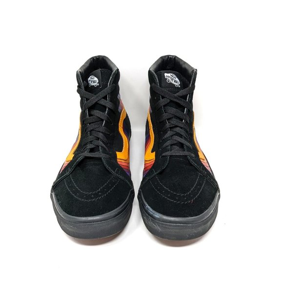 Vans Sk8-Hi Top Reissue Refract Black/Multi Suede Leather Sneakers EUC - Picture 5 of 10